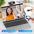 thumbnail image 2 of 2K Webcam for PC/Laptop with Noise-Canceling Mic, Privacy Cover, Wide Angle Lens, USB Plug and Play,Auto Light Correction for Streaming Meeting, 2 of 7