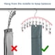 thumbnail image 5 of Organizador de leggings Volnamal para armario con 10 clips, capacidad para 40 leggings, 5 of 8