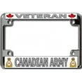 thumbnail image 1 of Cadre de Plaque d'Immatriculation de Moto Chromée Armée Canadienne, 1 of 1