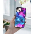 thumbnail image 5 of FINCIBO Soft Rubber Protector Cover Case for Apple iPhone 13 6.1" 2021 (NOT FIT Apple iPhone 13 mini 5.4" 2021/iPhone 13 Pro 6.1" 2021/iPhone 13 Pro Max 6.7" 2021), Celestial Blue Purple Galaxy, 5 of 5