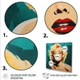 thumbnail image 3 of Designart "Vibrant Marilyn Monroe in Yellow and Green I" Fashion Wall Art - Glam Yellow Woman Pop Art Entryway Wall Art, 3 of 6
