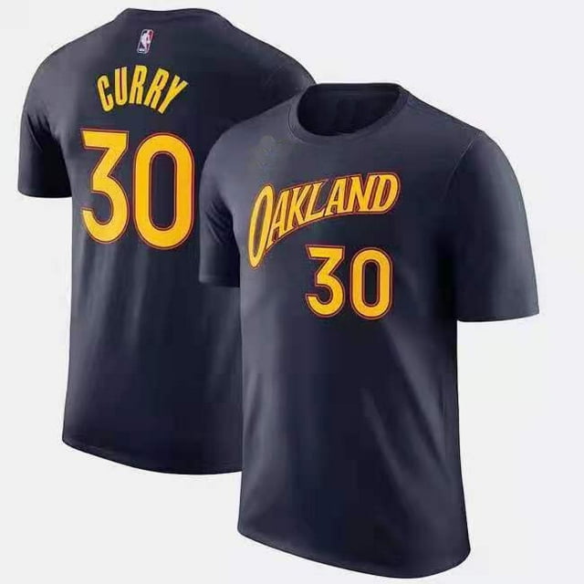 NBA Golden State Warriors clear number cotton T-shirt