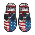 thumbnail image 1 of Fotbe American Flag Skull Pantuflas Peludas para Mujer con Estampado, Zapatillas de Peluche, Zapatos de Invierno para Casa, Uso Interior y Exterior-Medium, 1 of 8