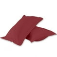 thumbnail image 5 of Mellanni Pillow Shams Set of 2, Decorative Pillow Covers with 2" Flange, King, Brick Red, 5 of 5
