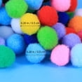 thumbnail image 2 of OHOIOLLA 60Pcs Pom Ball Fuzzy Pompoms Diy Accessory for Clothes Trousers Bags Mixed Colors, 2 of 8