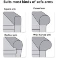 thumbnail image 5 of Nvzi Armrest Covers Spandex Arm Covers Recliner Chairs Sofa Armchair Slipcovers 2Pcs-Dark Brown, 5 of 5