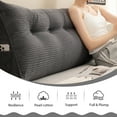 thumbnail image 3 of Lovote Large Headboard Pillow - Removable Cover | 100% Cotton Filling | Bolster for Daybed & Sofa, 3 of 7