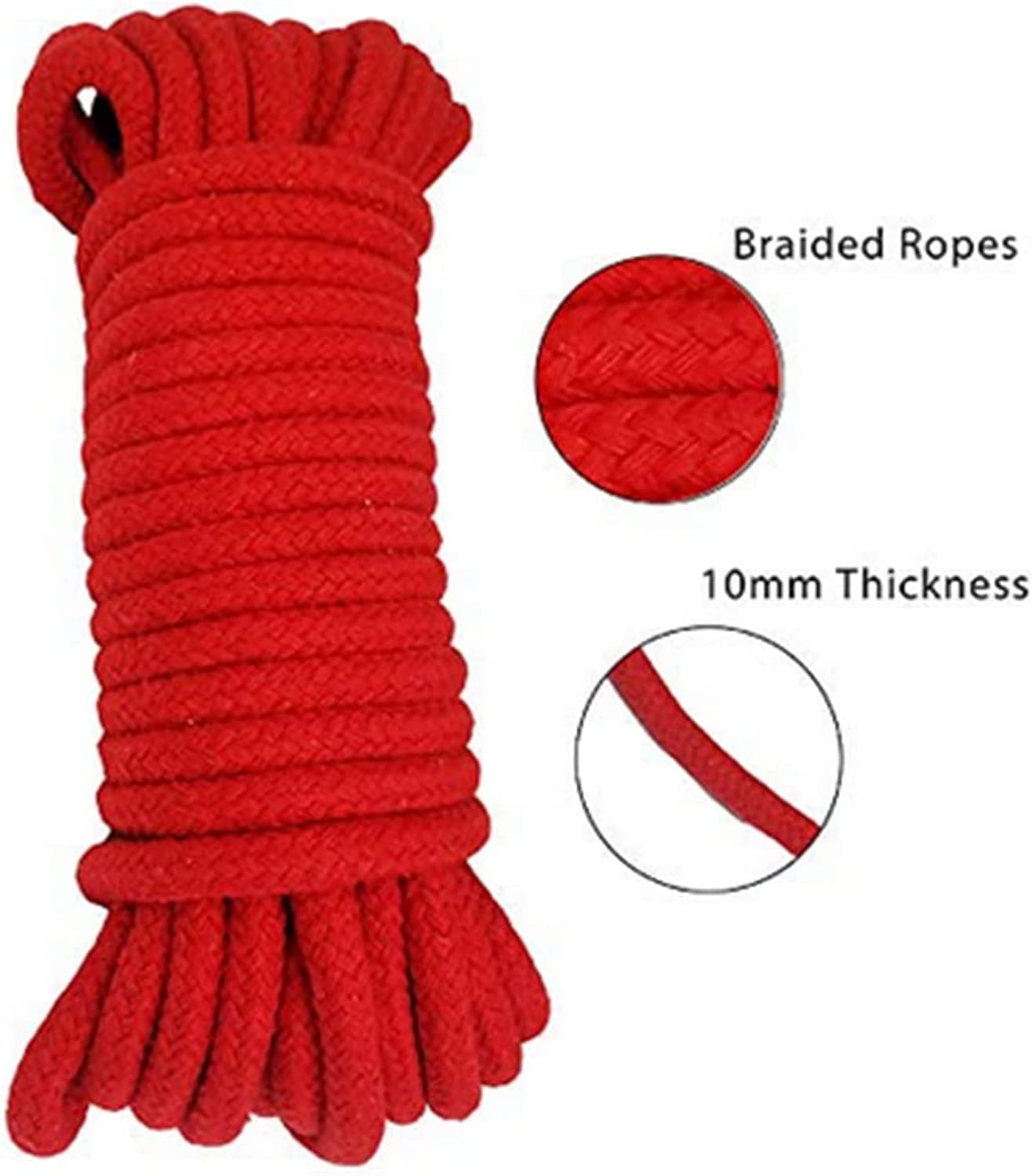 Casewin Braided Twisted Silk Ropes 8mm Diameter Soft Solid Braided Twisted  Ropes Decorative Twisted Satin Shiny Cord Rope for All Purpose and DIY  Craft (Red,1 Piece) 