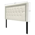thumbnail image 2 of Best Master Furniture Tufted Vinyl Upholstered Headboard, Queen, White, 2 of 2