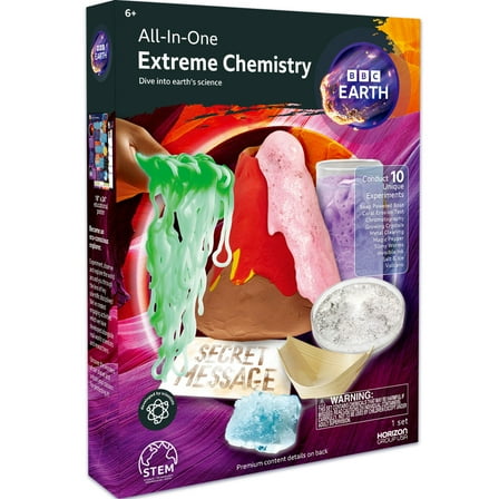 BBC Earth All-in-One Extreme Chemistry Set, Kids Science Experiment Kit for Boys and Girls, Ages 6 