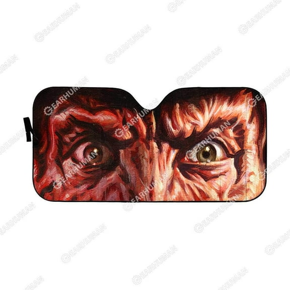 Custom Freddy Halloween Horror Movie Cosplay Krue Car Auto Sunshades Windshield Heat Protection, Halloween Decorative Sun Shades Univeral Fit Cars Suv Truck . Halloween Horror Movie Cosplay Car Decor