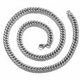 thumbnail image 4 of 7-18mm 316L Stainless Steel Links Silver Curb Cuban Chain Men Necklace 7"-40", 4 of 5