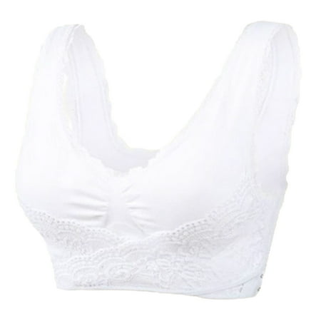 Women s Front Side Buckle Strapless Front Buckle Lift Bra Lace Edge without Steel High intensity Sports Bras for Women Ring Movement Seamless Gathering Adjustment Yoga Sleep Large Bra