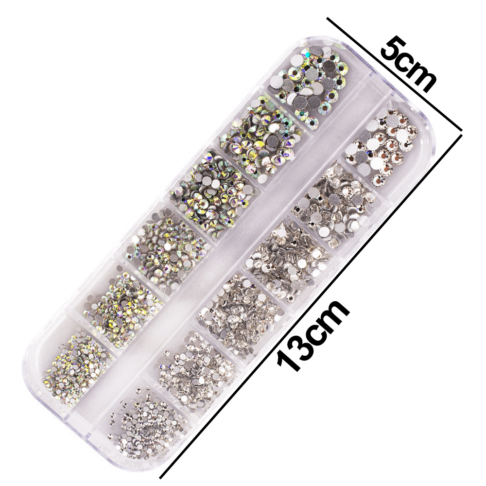 Nail Art Rhinestones, Round Flat Back Gems Crystal for Face Eye Makeup, Nail  Diamonds Crystal with Tweezer and Picking Pen for DIY Art Crafts Clothes  Shoes Bags Decoration - Walmart.com