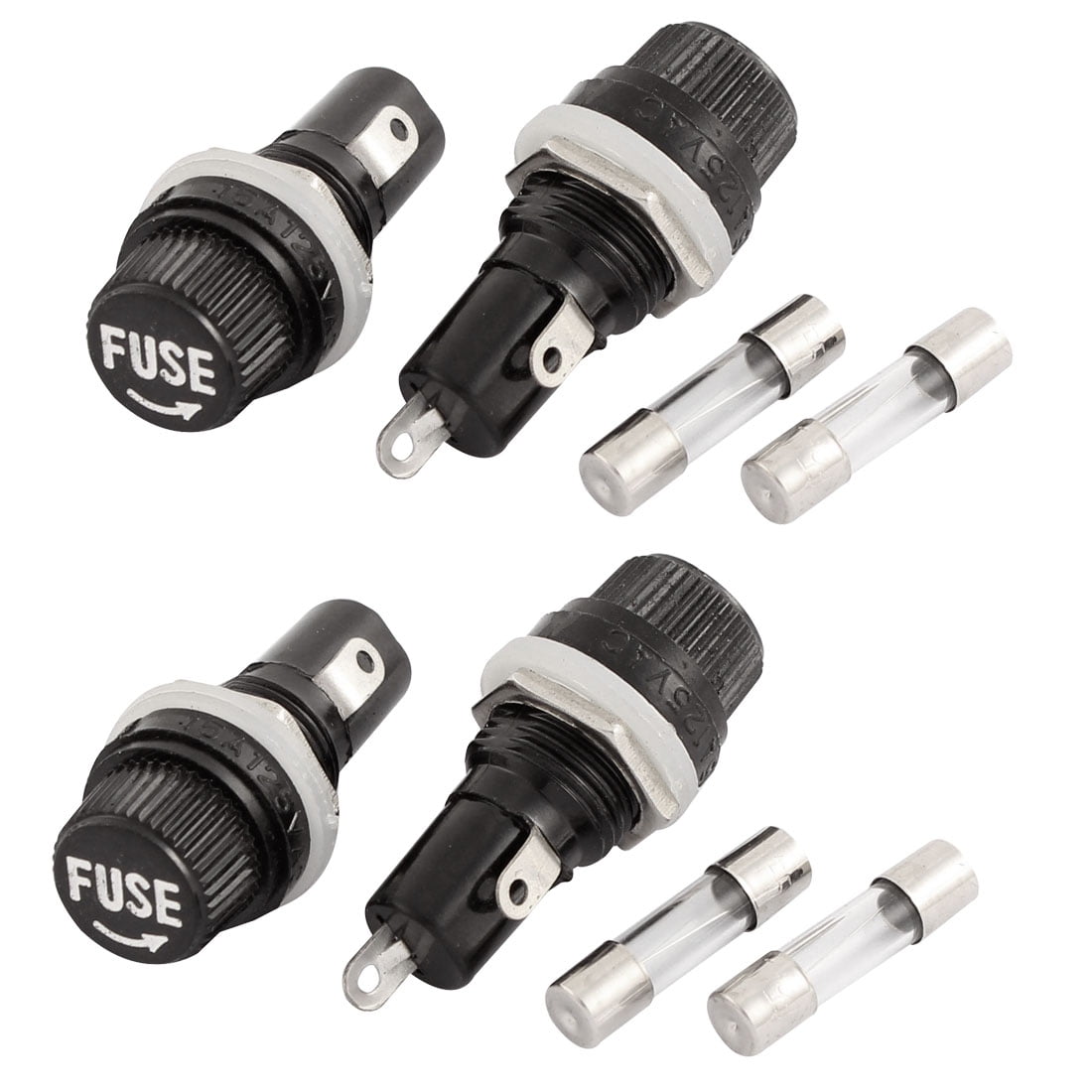 4-pcs-black-screw-cap-soldering-panel-mounted-fuse-holder-socket-w