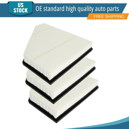 YXPCARS 3PCS Front Engine Air Filter for Chevrolet Camaro 2016-2023 Cadillac CTS 14-19 ATS 13-19, New Air Filter Replacement (CA11494)