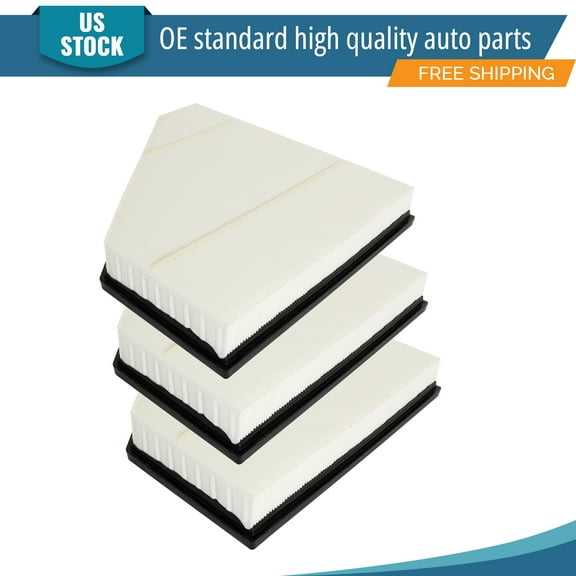 YXPCARS 3PCS Front Engine Air Filter for Chevrolet Camaro 2016-2023 Cadillac CTS 14-19 ATS 13-19, New Air Filter Replacement (CA11494)