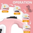 thumbnail image 4 of Retractable Dog Leash 16.4 Ft Heavy Duty With Strong Nylon Tape One Click Brake Lock Non Slip Grip For Small Medium Dogs Up To 55 Lbs, Pink, 4 of 7