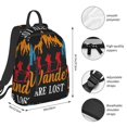 thumbnail image 2 of Balery Not All Who Wander Are Lost Hiking Mochila Ligera para Hombres y Mujeres – Resistente y Impermeable, Ideal para la Escuela, el Trabajo, los Viajes y el Uso Diario, 2 of 7