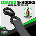 thumbnail image 3 of Rhino USA 1.6" x 8' Heavy Duty Ratchet Tie-Down Set with S Hooks - 5,208lb Break Strength (Gray 4pc), 3 of 7