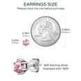 thumbnail image 5 of ChicSilver 925 Sterling Silver Hypoallergenic Earrings for Women Trendy Jewelry 5mm Round Birthstone Stud Earrings Cubic Zirconia Studs Valentines Day Gift for Her, 5 of 10