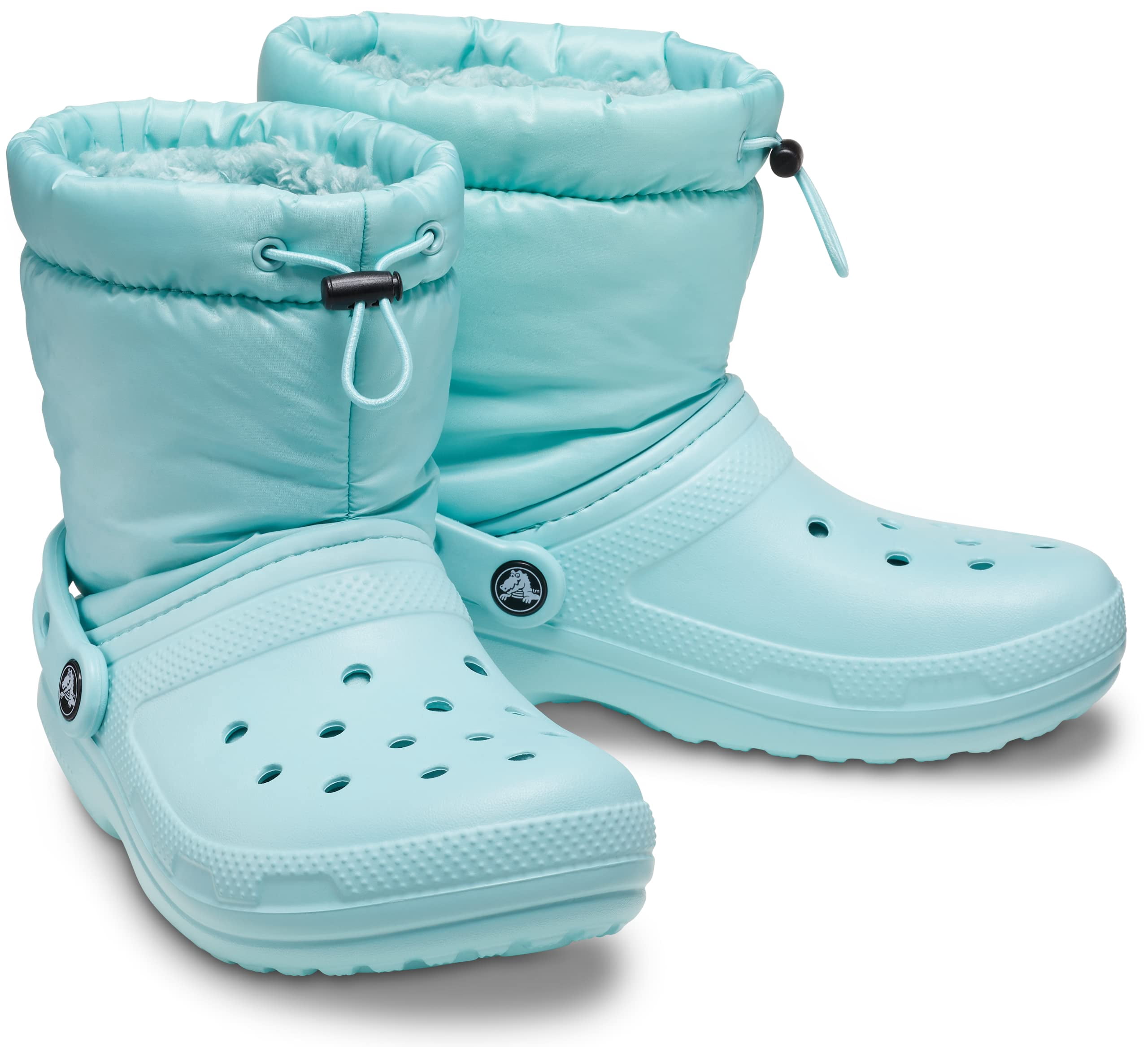 Crocs Unisex Classic Lined Neo Puff Fuzzy Winter Boots Snow, Pure Water, 3 US Men - Walmart.ca
