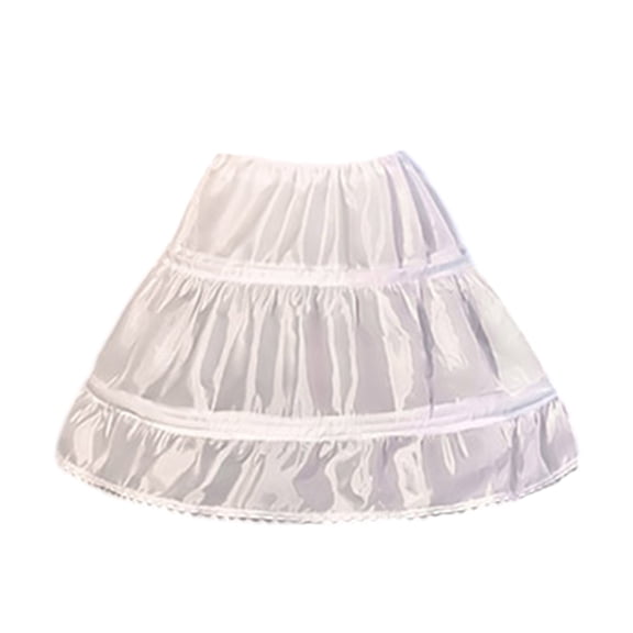 1. Girls 35cm Adjustable Crinoline Underskirt with Steel Hoops for Weddings, Ballet & Special
