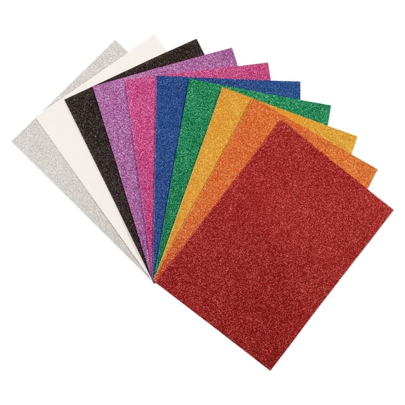 Creativity Street Wonderfoam Glitter Sheets Art Project, Craft Project - Recommended For 3 Year - 10 Piece(s) - 11.70" x 8.25" - 1 Set - Multicolor - Foam