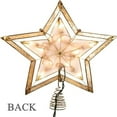 thumbnail image 3 of Kurt S. Adler 10 Light  5 Point Large Star with Smoke Capiz Treetop, 10 in, White, 3 of 4