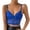 Blue, variant on Women's Comfortable Lace Low Cut Open Back Steel Ring Spicy Girl Bra, L, Coffee