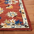 thumbnail image 3 of SAFAVIEH Micro-Loop Kasandra Medallion Area Rug, Rust/Blue, 5' x 8', 3 of 8