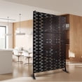 thumbnail image 5 of 76" H×48" W Outdoor & Indoor Metal Privacy Screen, Decorative Privacy Fence and Room/Garden Divider, Freestanding Panel with Stand, Durable Steel for Patio, Garden, Balcony, or Backyard, 5 of 13