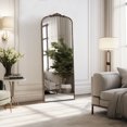 thumbnail image 6 of Antique Vintage Black Baroque Full Length Floor Mirror, 65’’x22’’ Ornate Full Body Mirror in REINFORCED GLASS, Free Standing, Wall-mounted and Leaning Against the Wall, for Bedroom, Living Room, 6 of 7