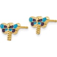 thumbnail image 2 of 14K Yellow Gold Enameled Dragonfly Earrings (7 X 11) Made In Spain ye591, 2 of 5
