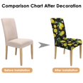 thumbnail image 7 of Fresh Lemon Dining Chair Covers 4 Pack Fresh Yellow Fruit Design Washable Stretch Polyester Slipcovers Removable Seat Protector for Retro or Retro Decor, 7 of 7