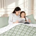 thumbnail image 4 of Manfei Classic Plaid Queen Comforter Set,Vintage Checkered Comforter Sets Queen,Gray Green,Reversible,3pcs,1 Comforter and 2 Pillowcases,3pcs,1 Comforter and 2 Pillowcases, 4 of 7