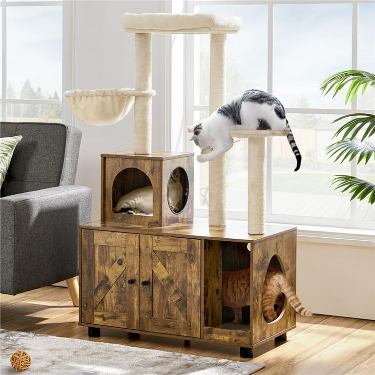 Wayfair Cat Tree Tucker Murphy Petu2122 Cat Litter Box Enclosures