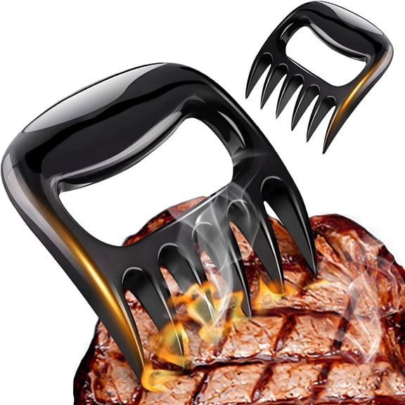 FACEGA Meat Shredder Claws,2Pcs Bear Claws Meat Shredder for BBQ (Black)