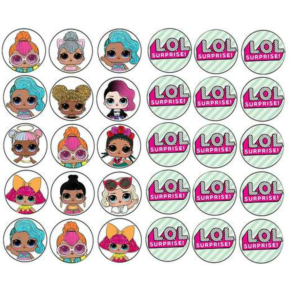 LOL Suprise Doll Diva Cupcakes Edible Icing Image 30ct ABPID03991 ...
