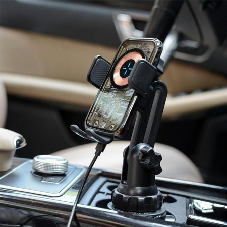 FOR 360° Rotary Car Cup Holder Phone Stand Shockproof Phone Bracket Phone Holder Interior Accessory