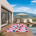 thumbnail image 2 of Valentine's Day Outdoor Rug 4x6 Ft, Non Slip Washable Area Rug, Modern Romantic Colorful Striped Dots Love Patio Rugs Carpet Runner, Large Floor Mat for Indoor/Outdoor Deck Porch Camping, 2 of 8