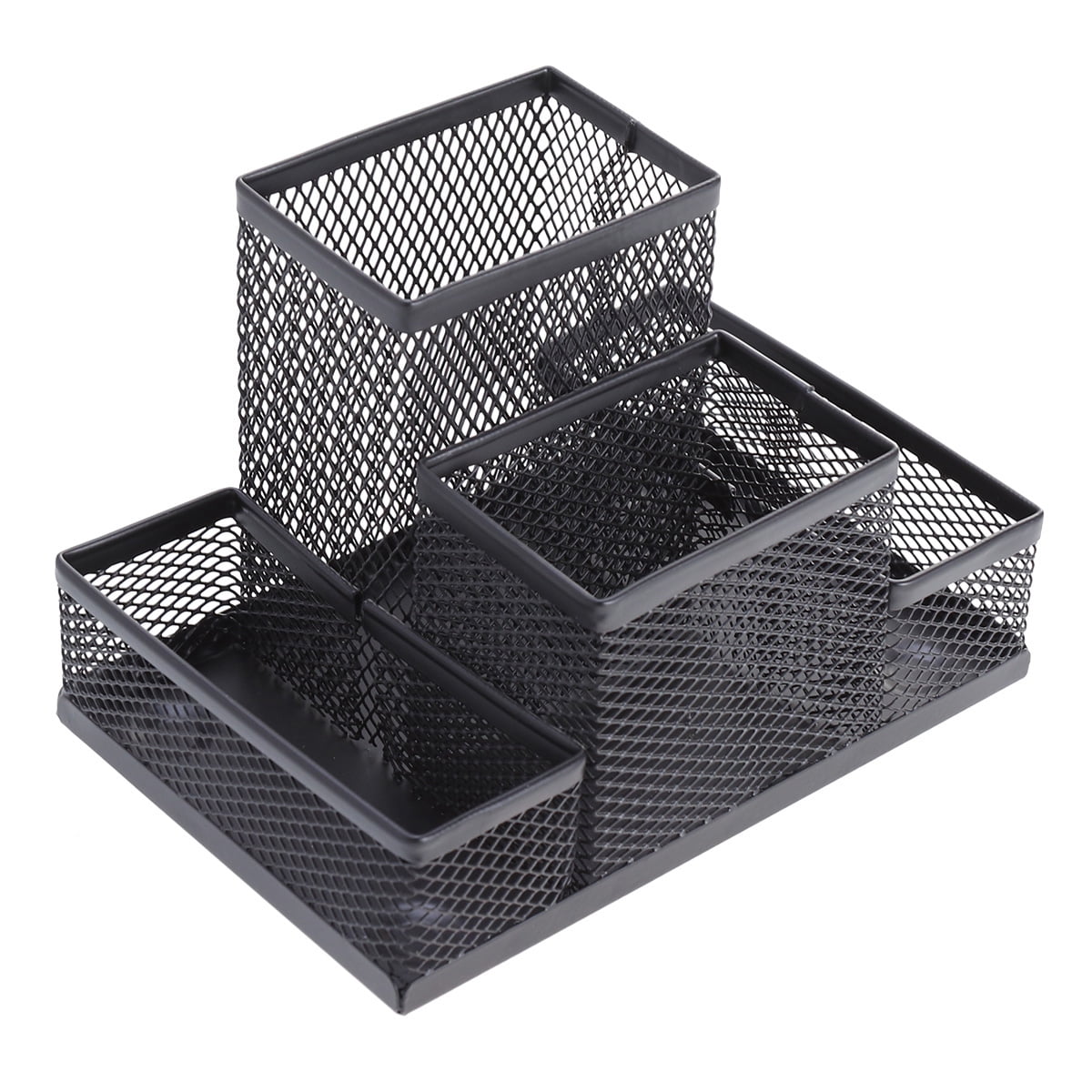 Stainless Steel Pen Holder Metal Mesh Pencils Organizer Four in One