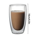thumbnail image 2 of Glass Water Cup High Temperature Transparent Heat Insulating Coffee Beverage Cup Double Layer Glass Cup, 2 of 2