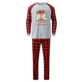 thumbnail image 3 of Odeerbi Christmas Pajamas for Family Holiday Plaid Long Sleeve Family Christmas Pajamas Matching Sets Dad Plaid Printed Loungewear Top Pants Set Two-Piece Sleepwear Xmas PJs Set Red, 3 of 5