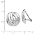 thumbnail image 4 of Primal Gold 14 Karat White Gold Omega Clip Non-pierced Earrings, 4 of 4