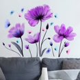 thumbnail image 2 of Gaint Removable 3D Nusery Flower Wall Decals DIY Romantic Purple Floral Wall Sticker Murals Flowers Art Decor for Kids Girls Teens Bedroom Office Living Room Home Wall Decoration, 2 of 6