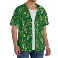 thumbnail image 2 of Rateoe St. Patrick's day Pattern Men's Short Sleeve Classic Shirt, Casual Short-Sleeved Shirt, Lightweight Summer Shirt, Cuban Collar Shirt,Button-Front Shirt-X-Large, 2 of 5