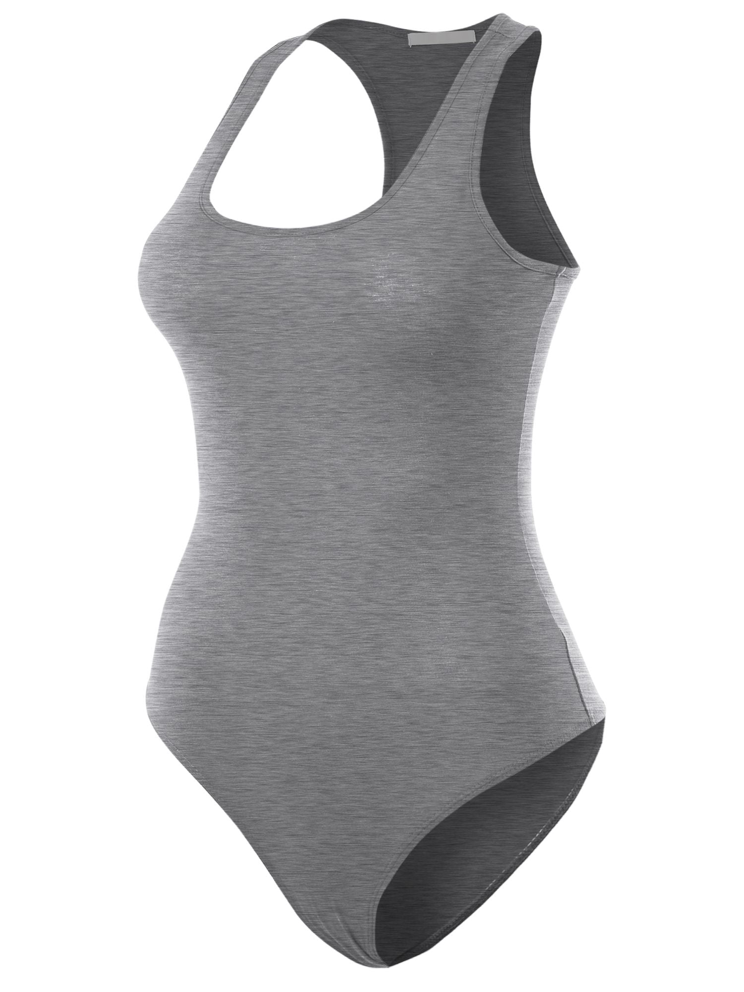 Women Sexy Casual Ultra Comfort Sleeveless Basic Scoop Neck Racerback Bodysuit Tank Top