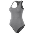thumbnail image 4 of Women Sexy Casual Ultra Comfort Sleeveless Basic Scoop Neck Racerback Bodysuit Tank Top, 4 of 5