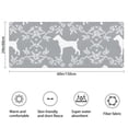 thumbnail image 3 of Terrier Dog Silhouette Dog and Flower Floral Bathroom Rugs Mat,Non Slip Microfiber Bathroom Rug,Rubber Backing,Soft Bathroom Mats for Bathroom Floor,Tub and Shower,60x24in(150x60cm), 3 of 5